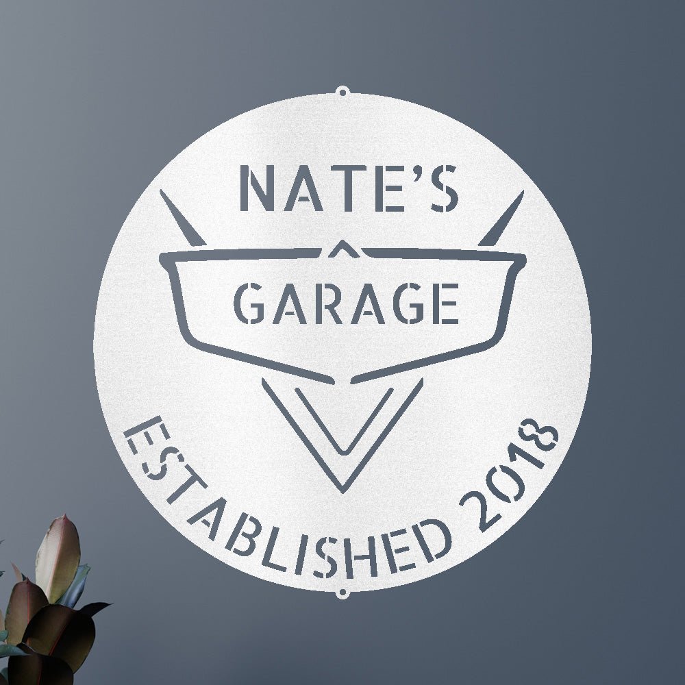Custom Metal Wall Art - Personalized Classic Car Garage Plaque