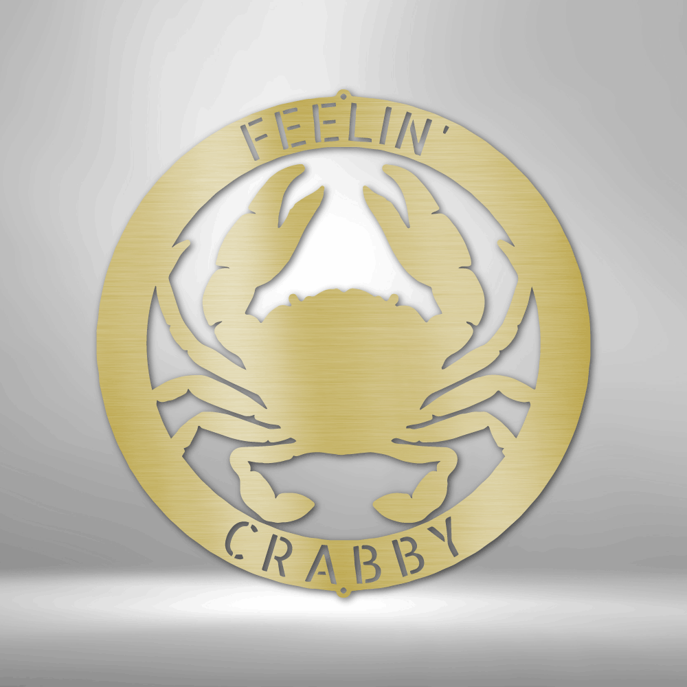Custom Metal Wall Art - Personalized Crab Sign