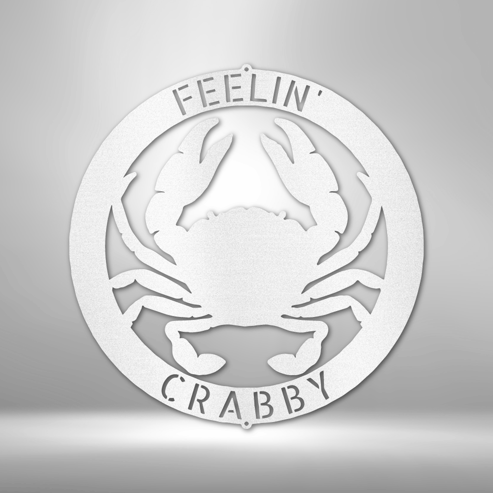 Custom Metal Wall Art - Personalized Crab Sign