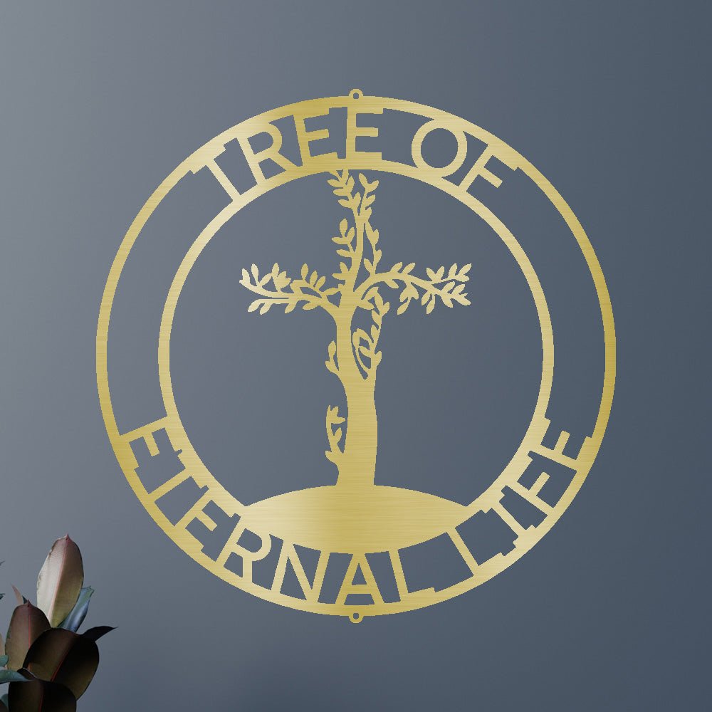 Custom Metal Wall Art - Personalized Christian Tree Sign