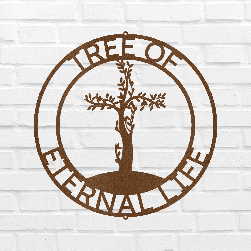 Custom Metal Wall Art - Personalized Christian Tree Sign