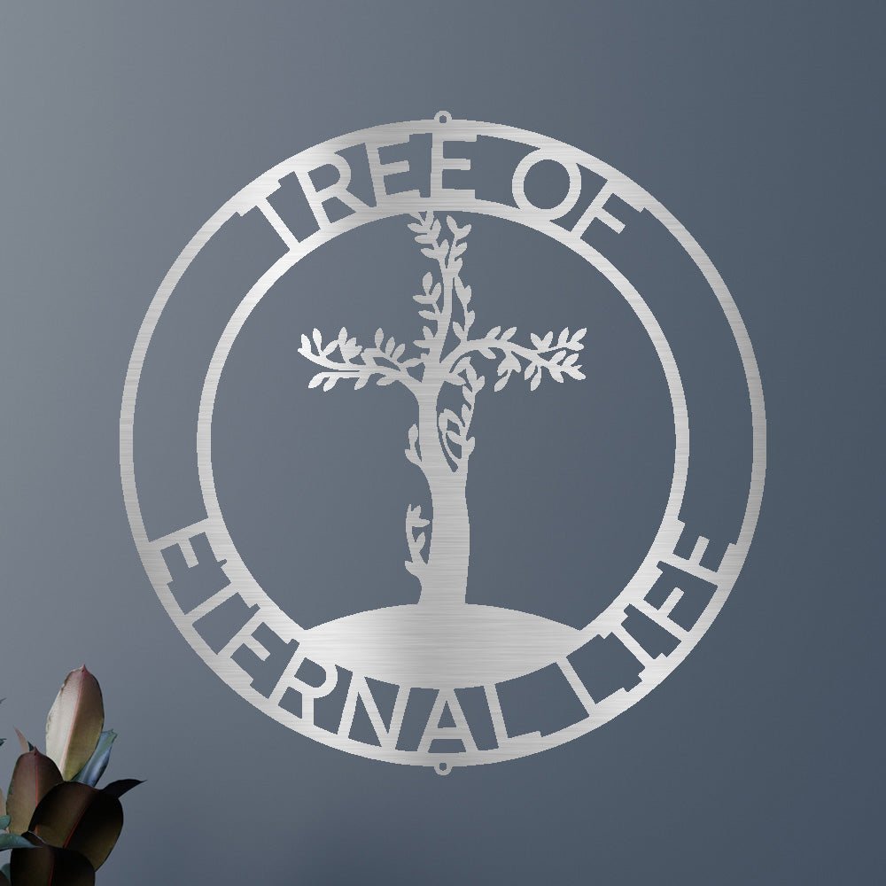 Custom Metal Wall Art - Personalized Christian Tree Sign