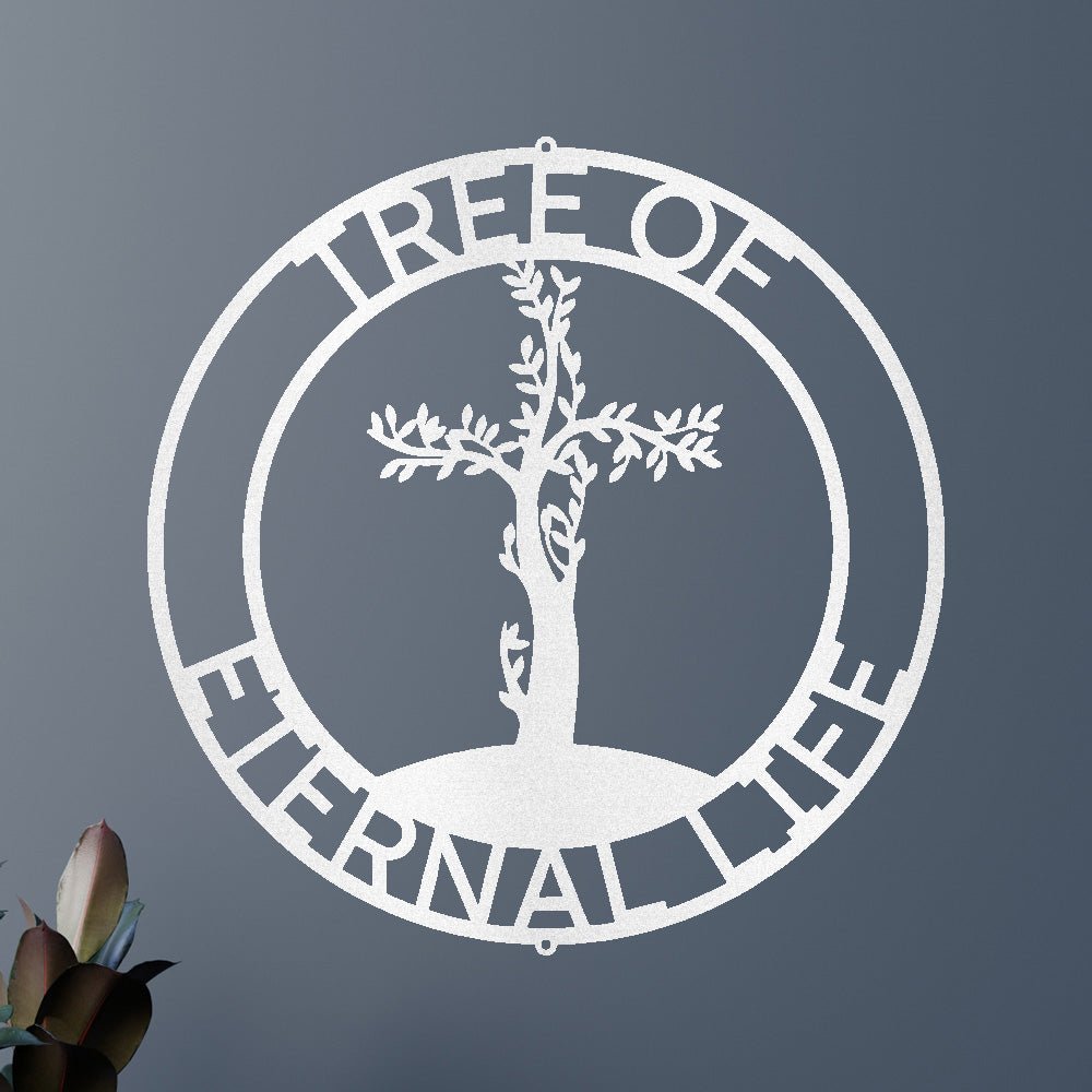Custom Metal Wall Art - Personalized Christian Tree Sign