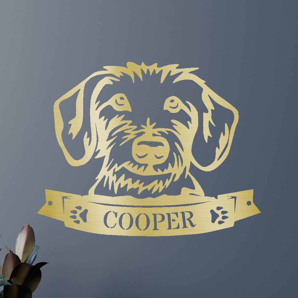 Custom Metal Wall Art - Personalized Dachshund Sign