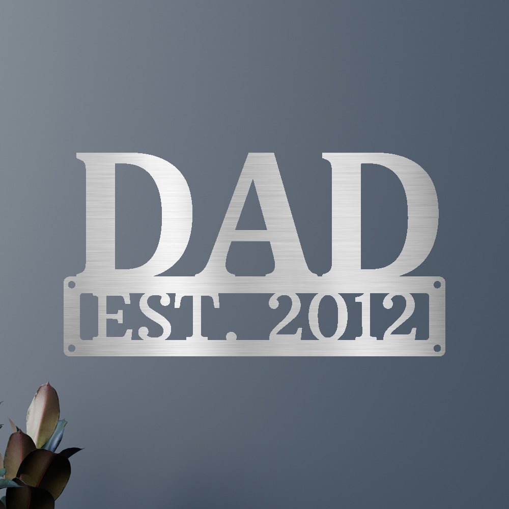 Custom Metal Wall Art - Personalized Dad's Workshop Plaque
