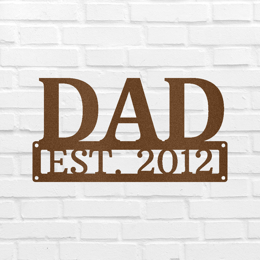 Custom Metal Wall Art - Personalized Dad's Workshop Plaque