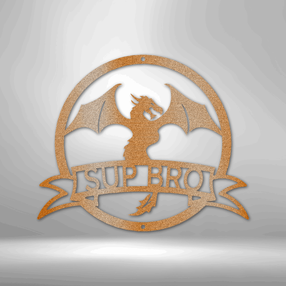 Custom Metal Wall Art - Personalized Dragon Name Sign