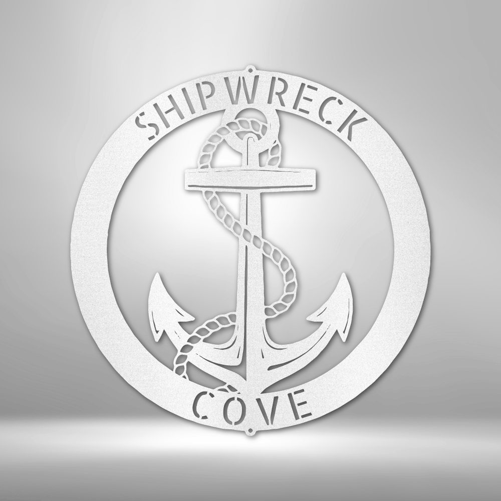 Custom Metal Wall Art - Personalized Nautical Anchor Sign