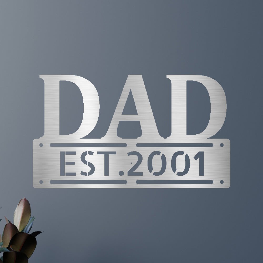Custom Metal Wall Art - Personalized Father's Day Name Sign