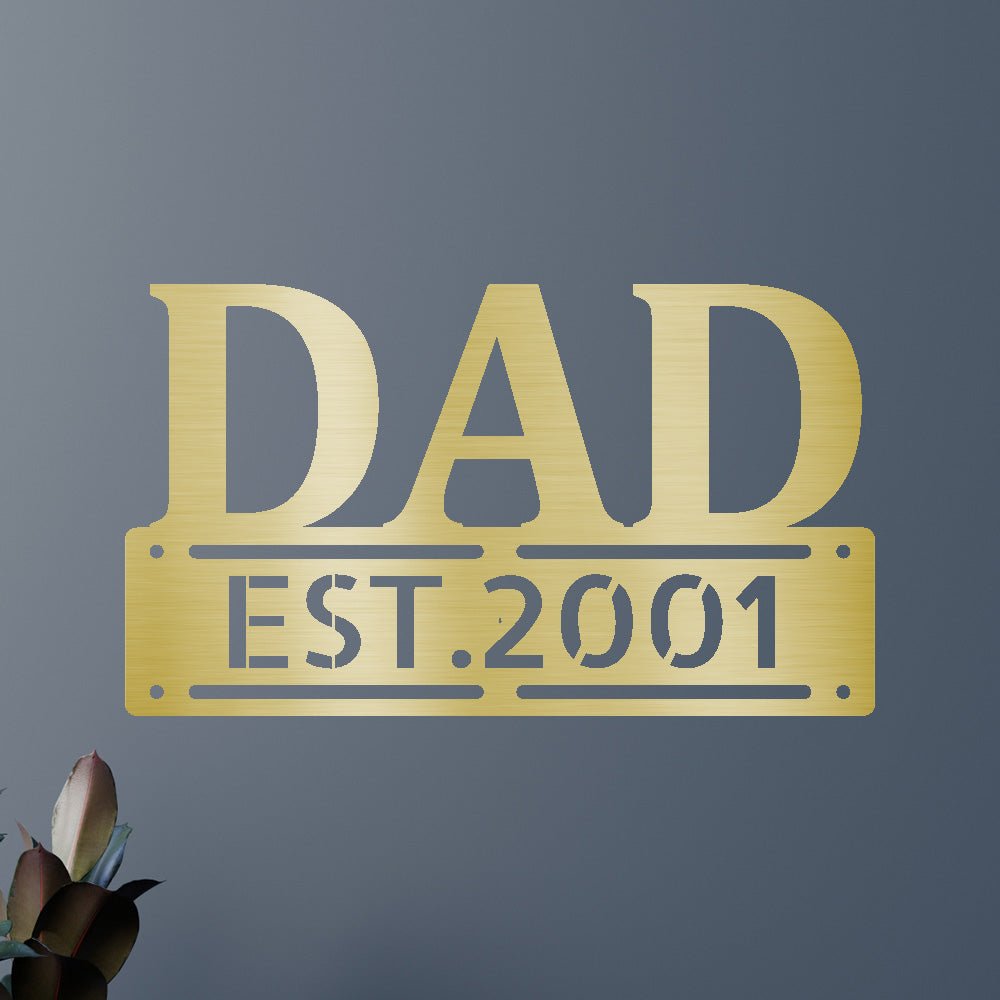 Custom Metal Wall Art - Personalized Father's Day Name Sign