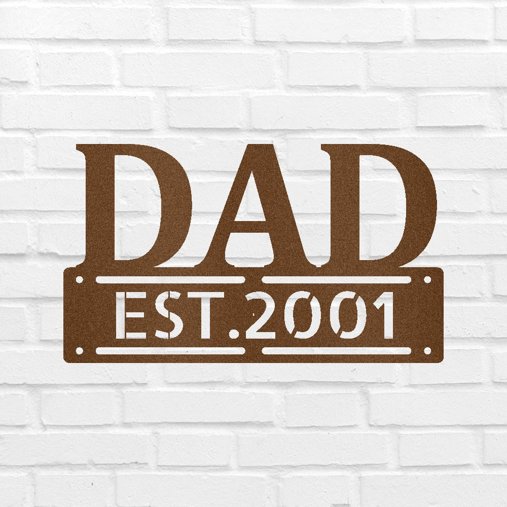Custom Metal Wall Art - Personalized Father's Day Name Sign