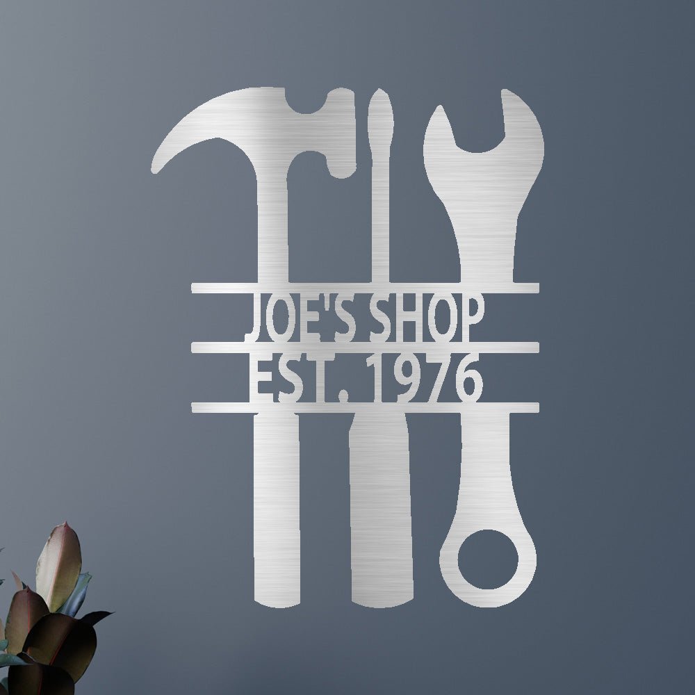Custom Metal Wall Art - Personalized Mechanic Garage Workshop Sign