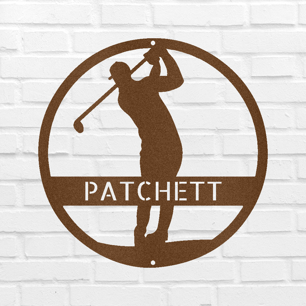Custom Metal Wall Art - Personalized Golf Course Name Sign