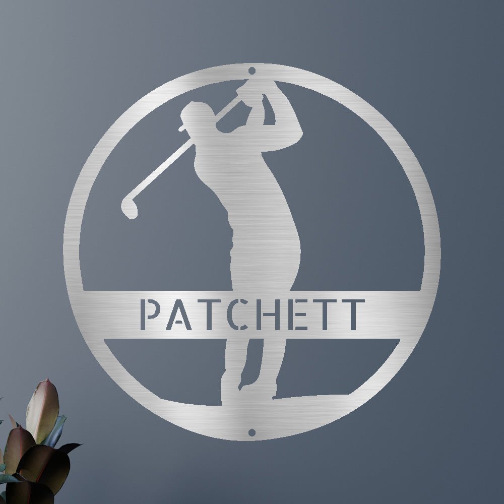 Custom Metal Wall Art - Personalized Golf Course Name Sign