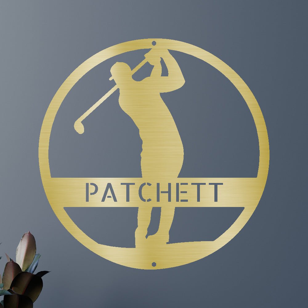 Custom Metal Wall Art - Personalized Golf Course Name Sign
