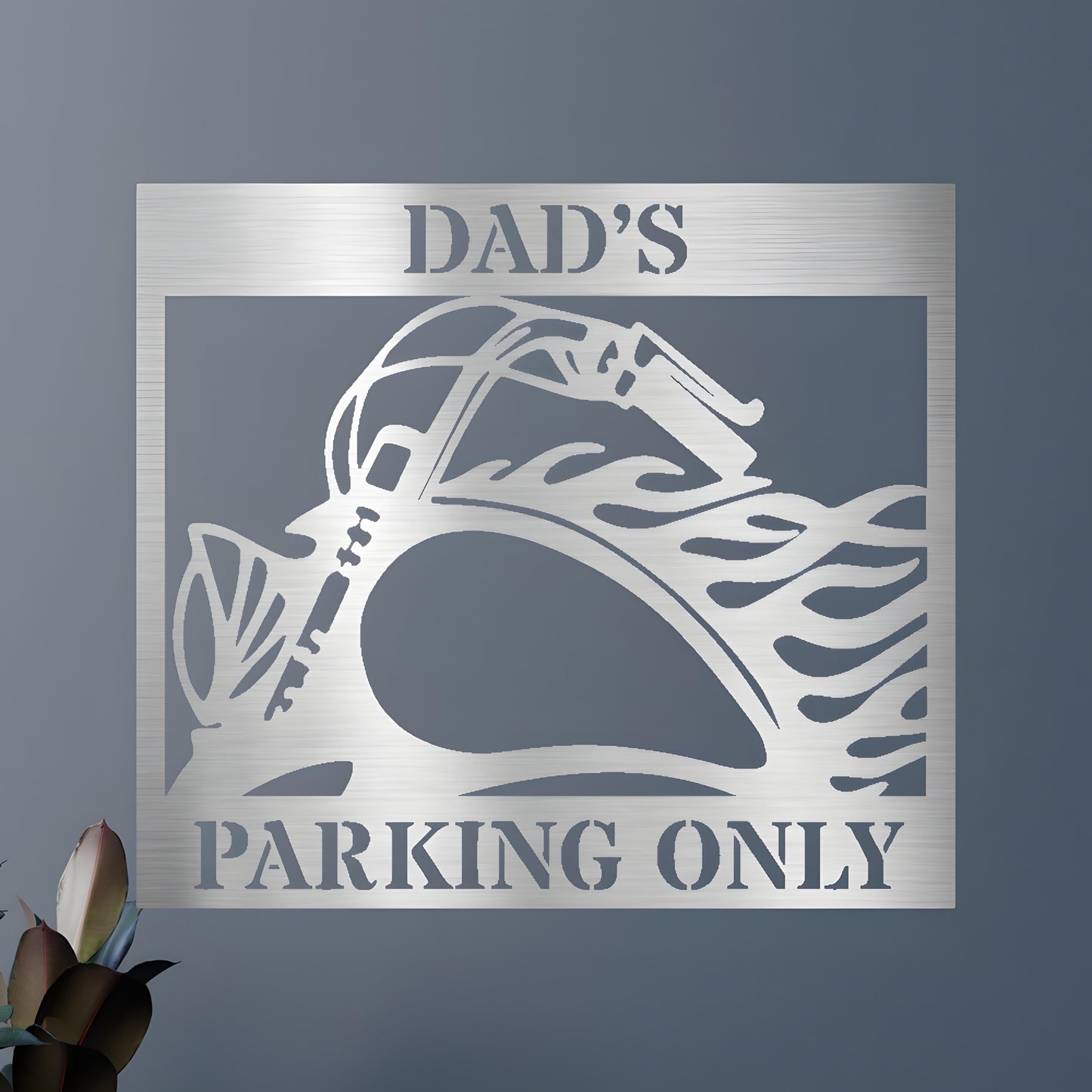 Custom Metal Wall Art - Personalized Hog Parking Name Sign