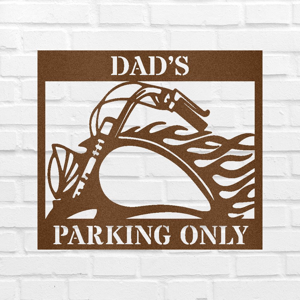 Custom Metal Wall Art - Personalized Hog Parking Name Sign