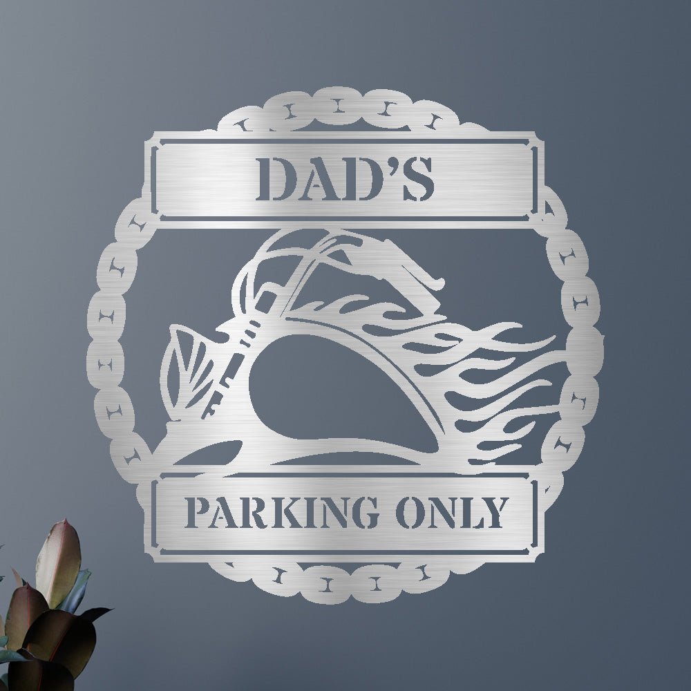 Custom Metal Wall Art - Personalized Motorcycle Parking Sign