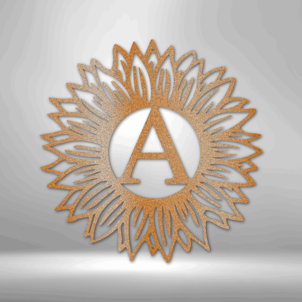 Custom Metal Wall Art - Personalized Sunflower Sign