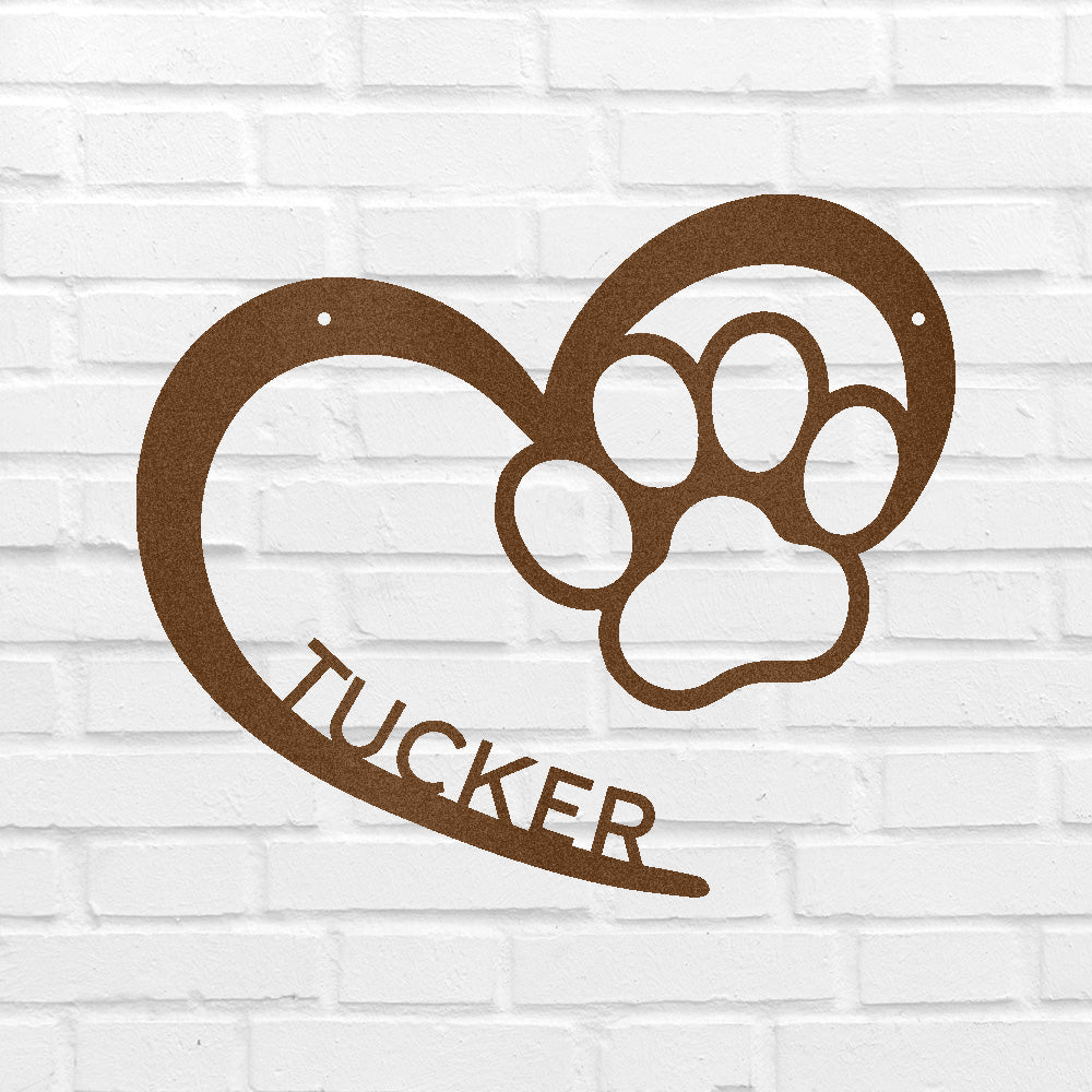 Custom Metal Wall Art - Personalized Puppy Sign