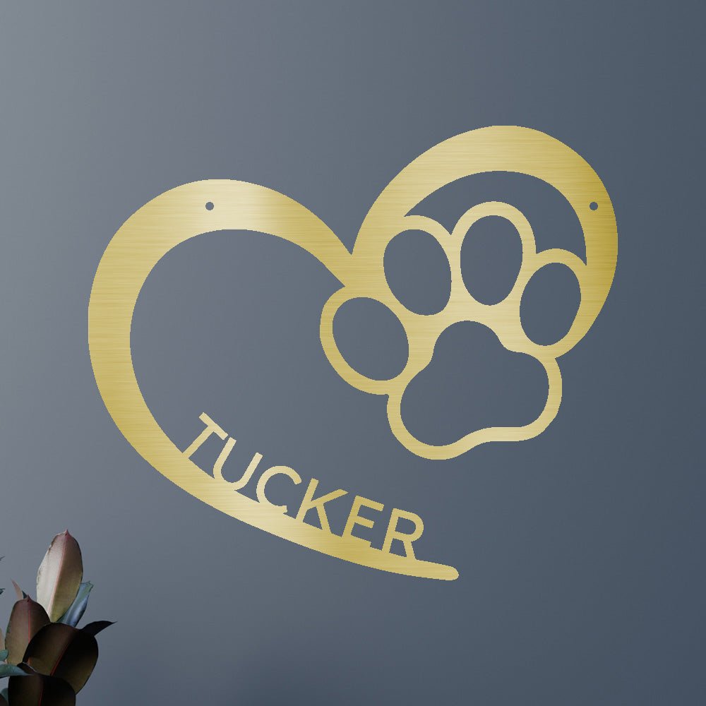 Custom Metal Wall Art - Personalized Puppy Sign