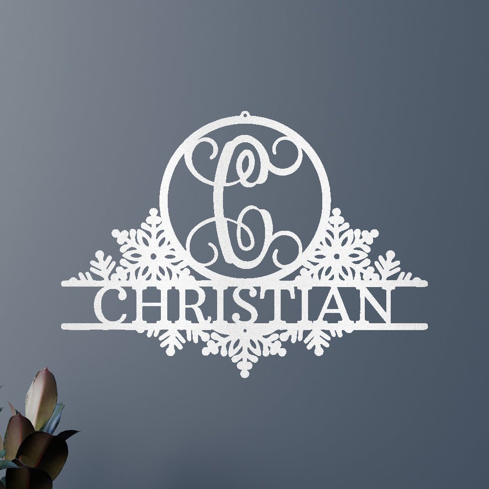 Custom Metal Wall Art - Personalized Winter Sign