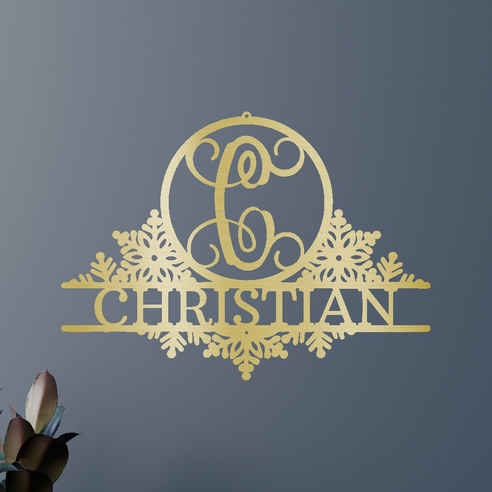 Custom Metal Wall Art - Personalized Winter Sign
