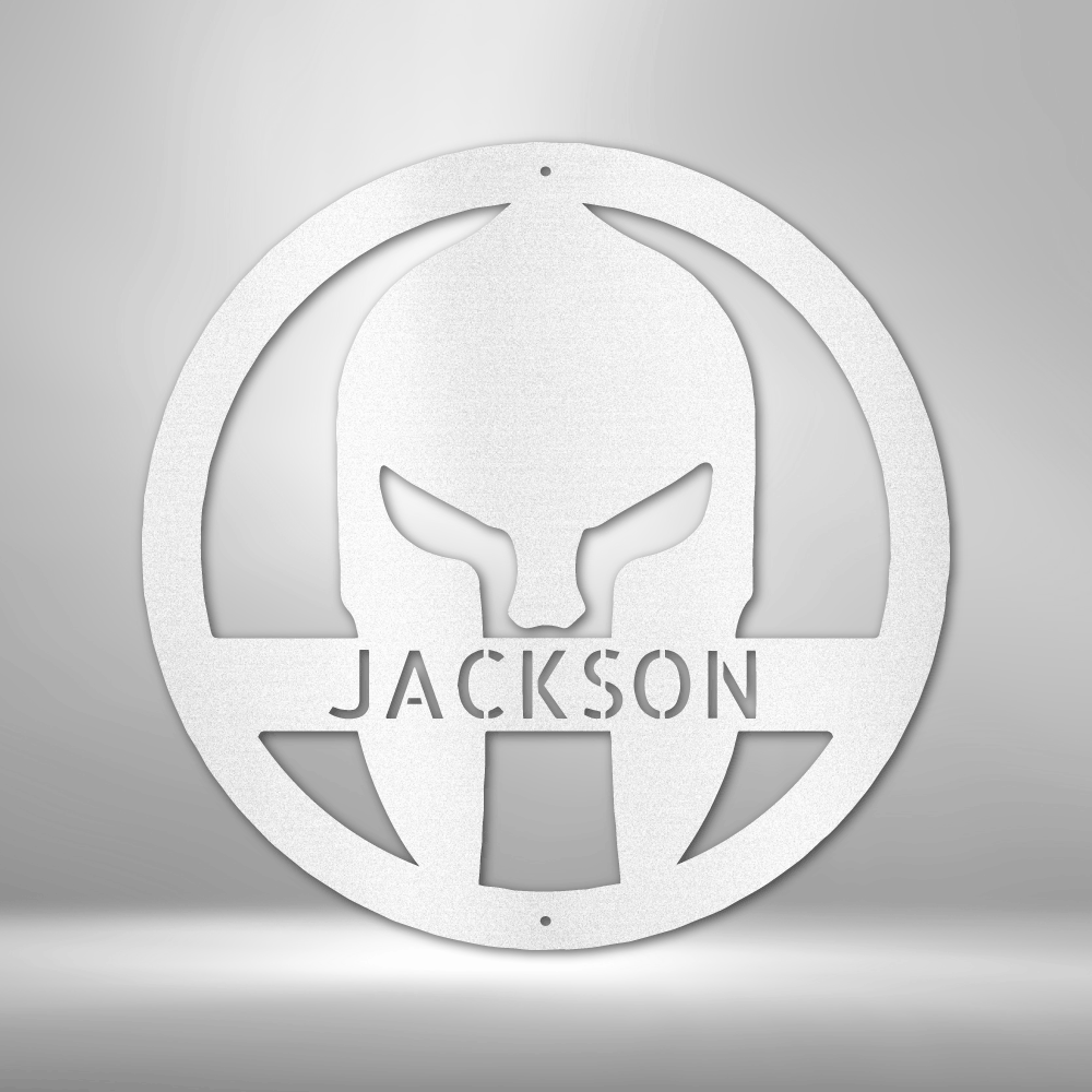 Custom Metal Wall Art -  Personalized Spartan Warrior Sign