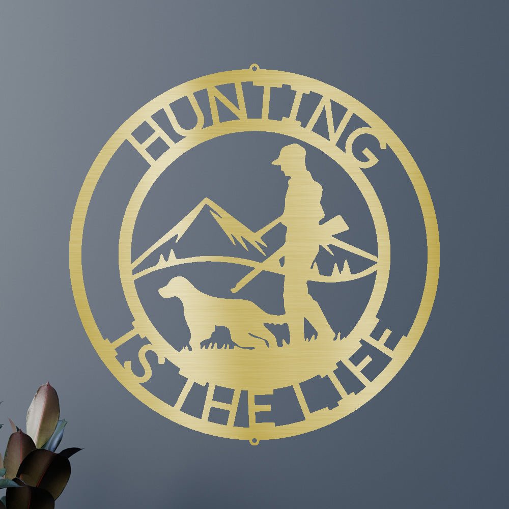 Custom Metal Wall Art - Personalized Deer Hunter Monogram Sign