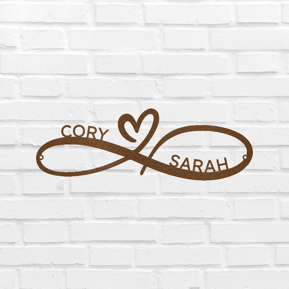 Custom Metal Wall Art - Personalized Infinity Sign