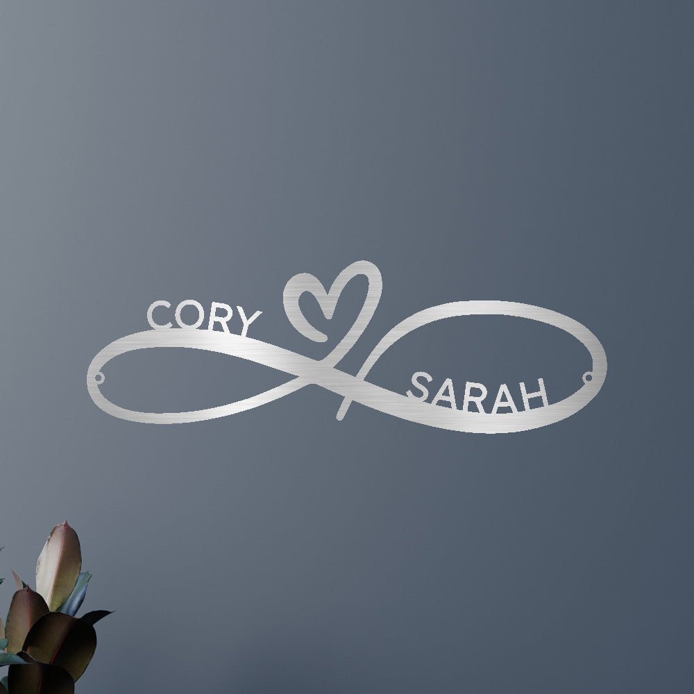 Custom Metal Wall Art - Personalized Infinity Sign