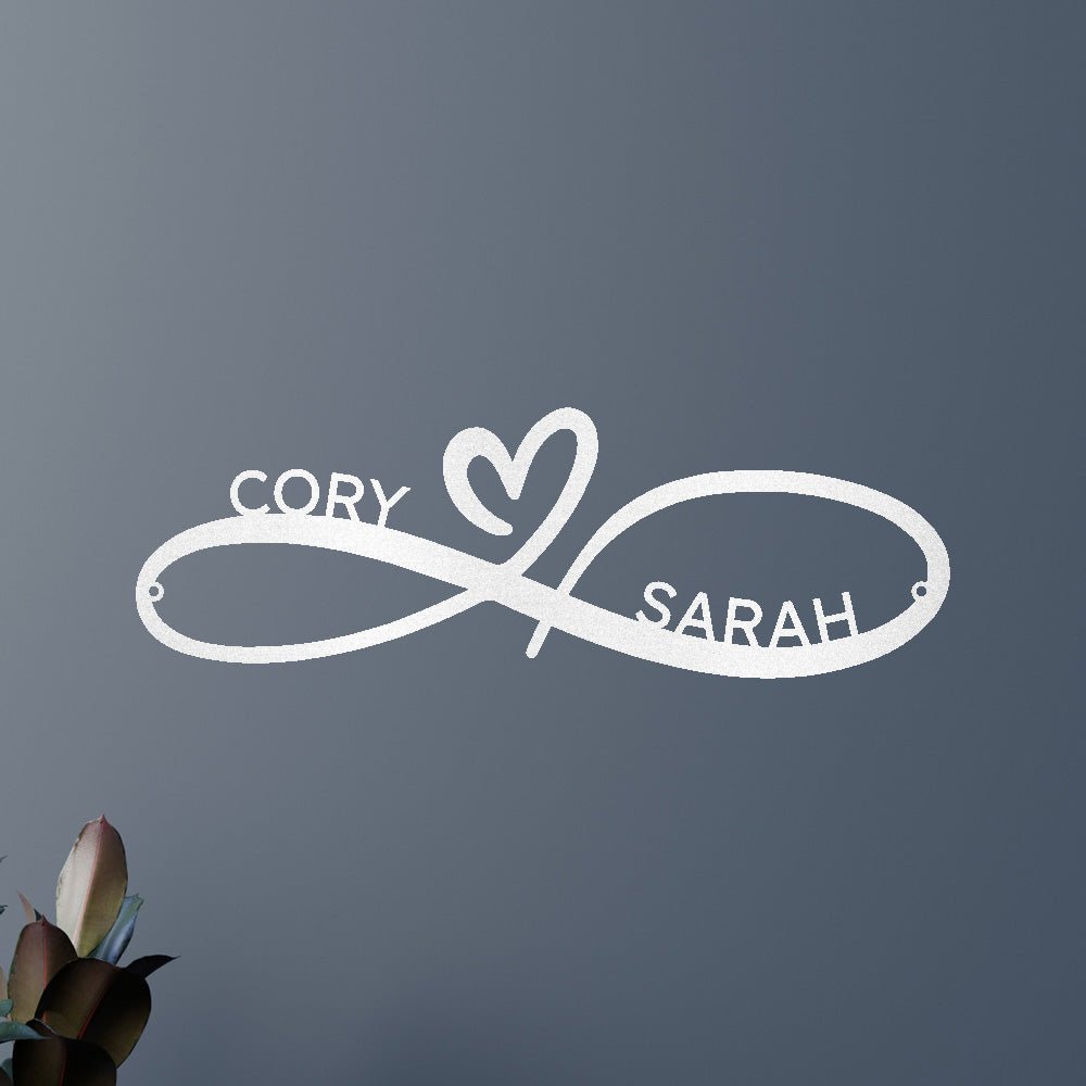 Custom Metal Wall Art - Personalized Infinity Sign
