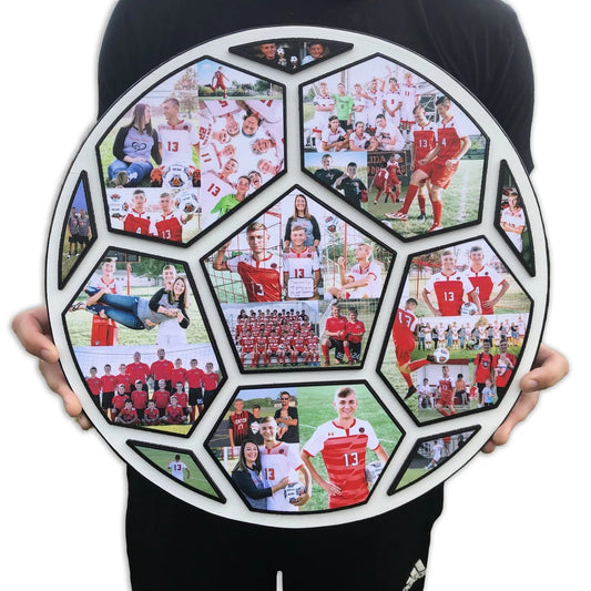 15 Inch Soccer Ball Collage | "An amazing Senior Night gift!"