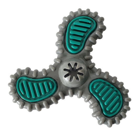 TPR Dental Spinner Dog Chew Toy – Durable Dental Care Fun for Light to Medium Chewers