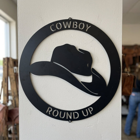 Custom Metal Wall Art - Personalized Western Cowboy Monogram Sign